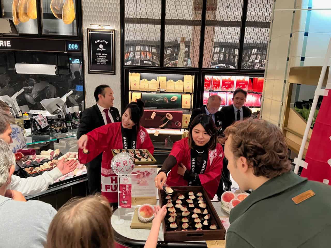 Harrods Fukushima Peach Sampling