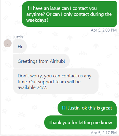 Customer Service Airhub