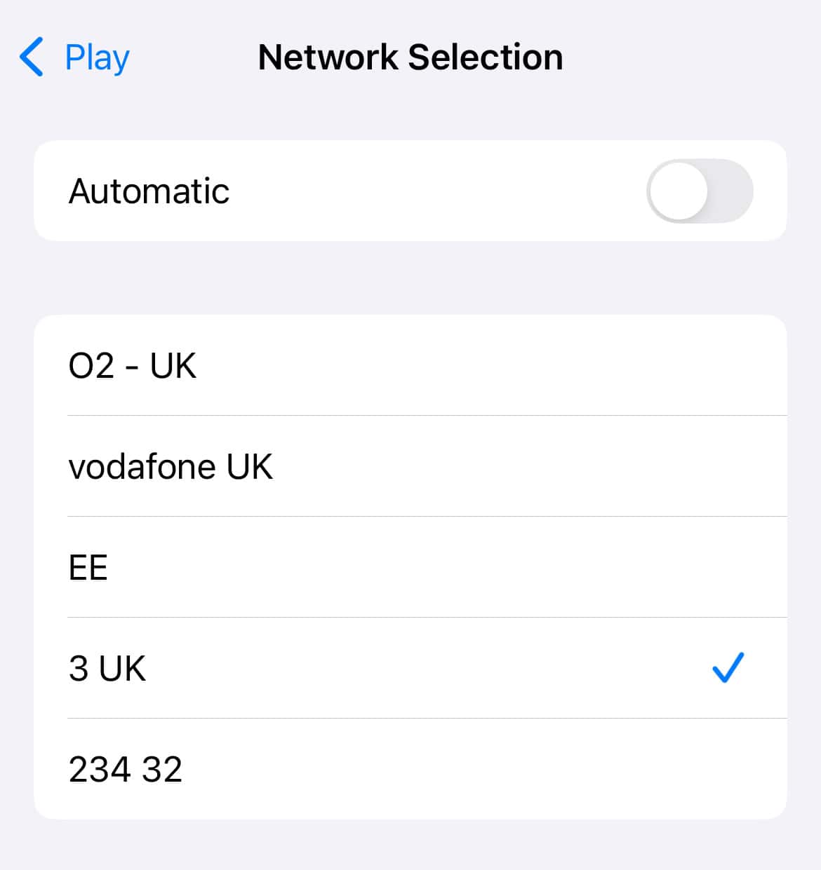 Network Selection
