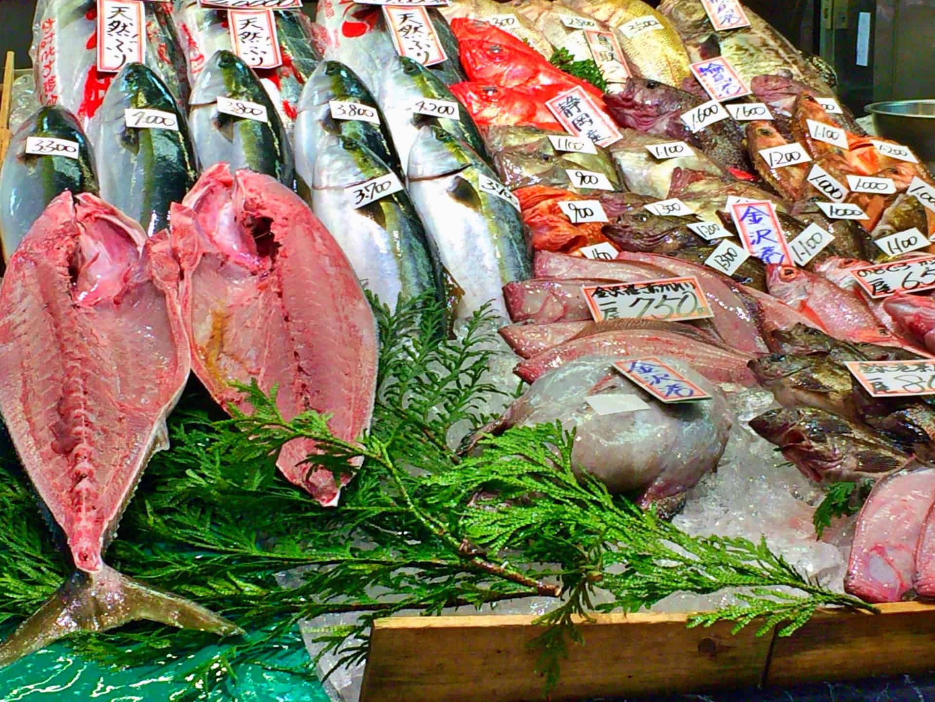 Omicho Ichiba Market in Kanazawa