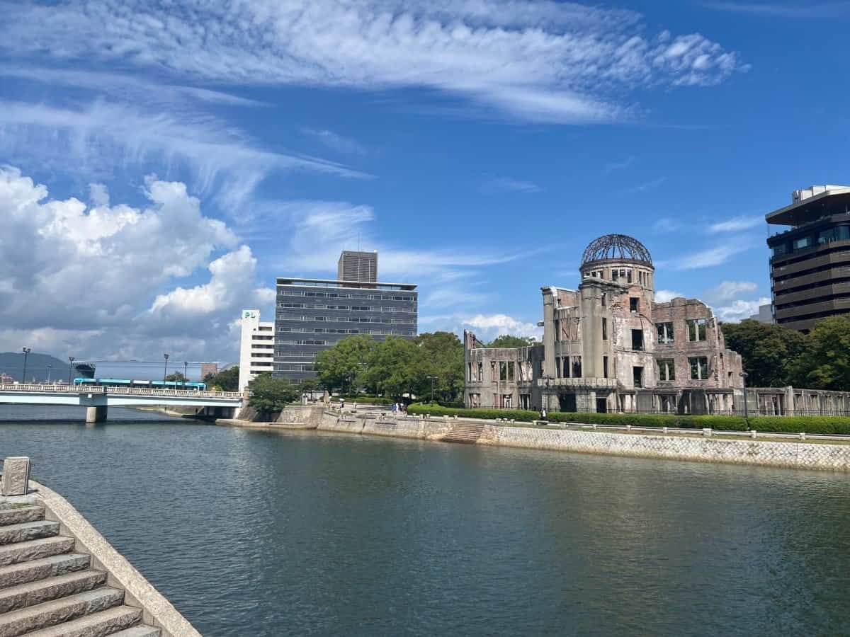 The Atomic Bomb Dome and city skyline, helping travelers decide is Hiroshima worth visiting for its mix of history and modern culture.