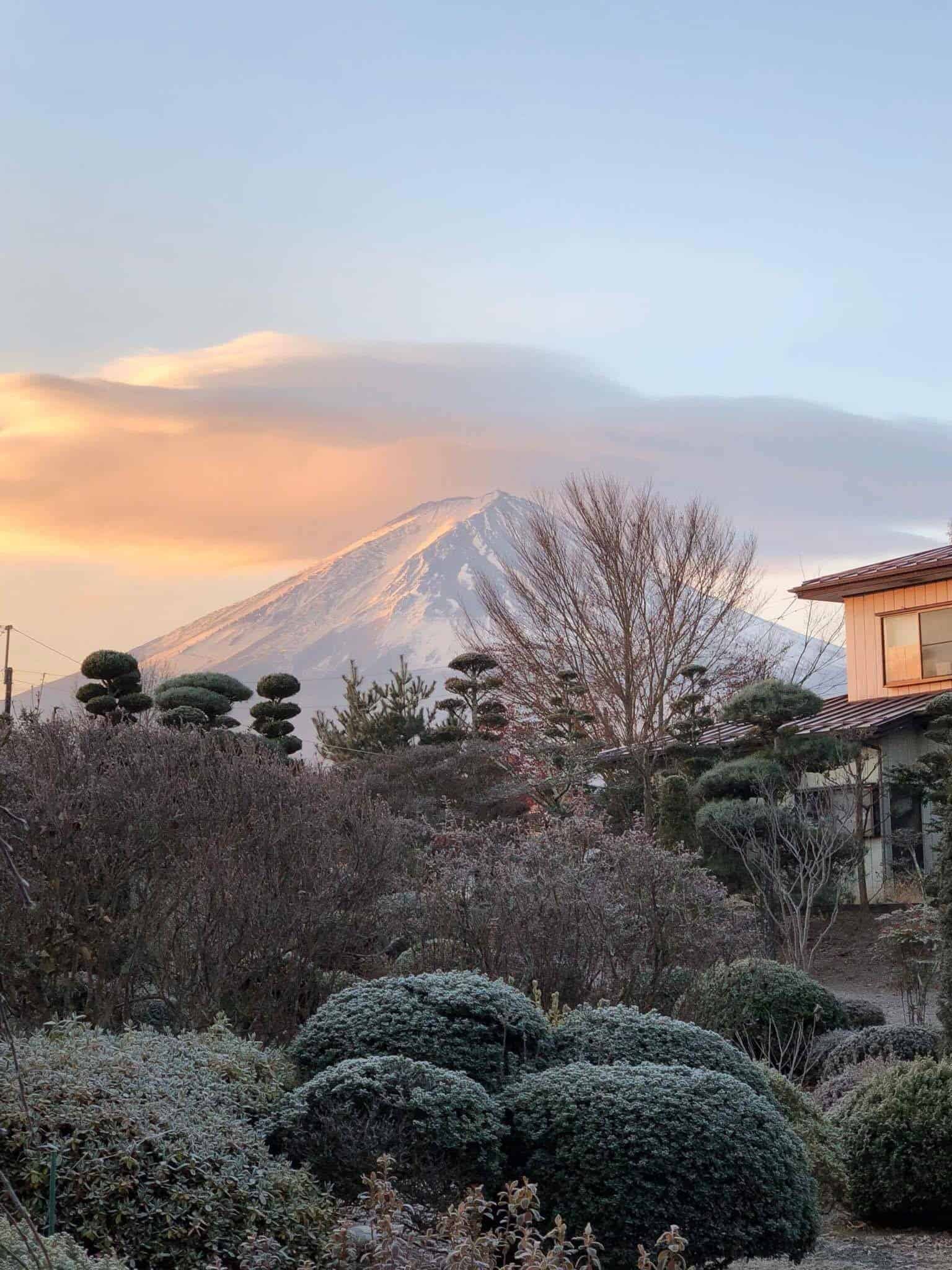 Mt. Fuji View in the morning from Accommodation