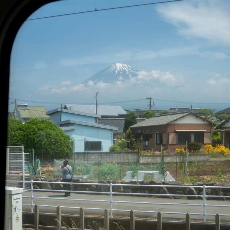 A glimpse of Mt Fuji from the Hokusai Special Train